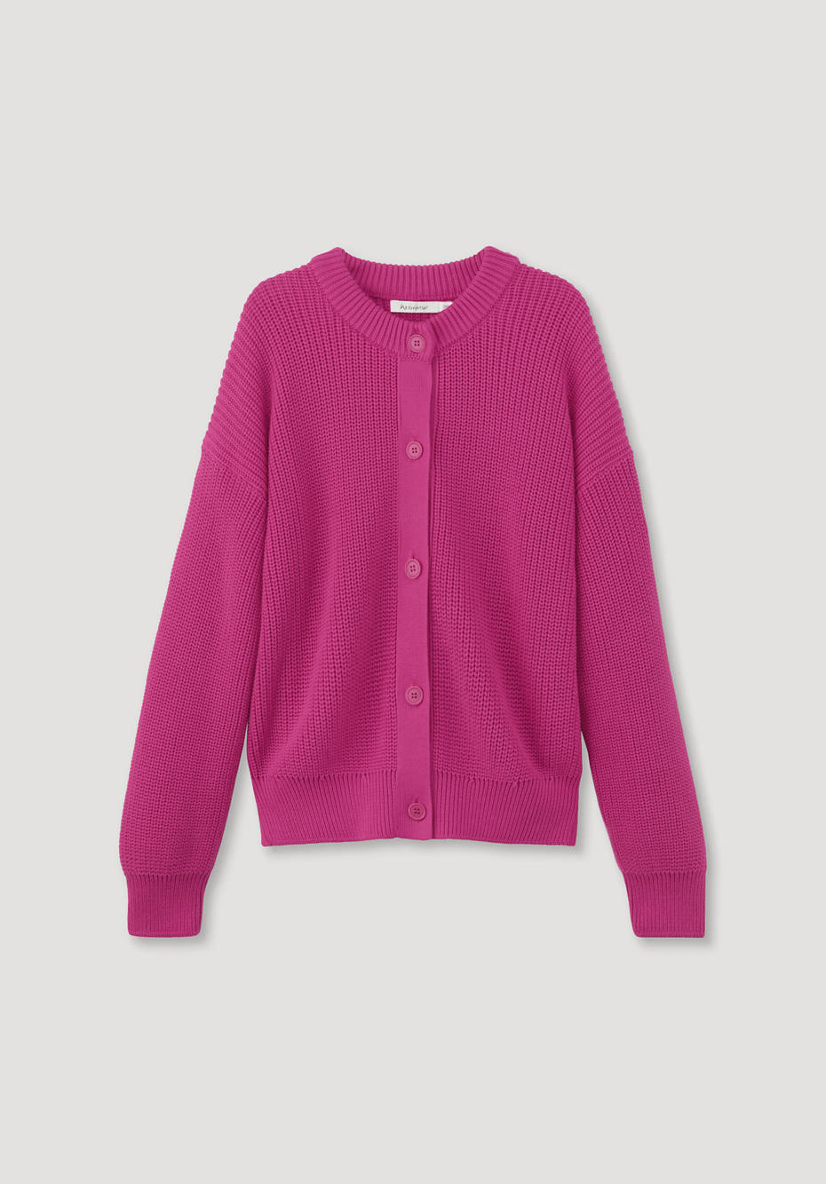 Rundhals-Cardigan aus reiner Bio-Baumwolle