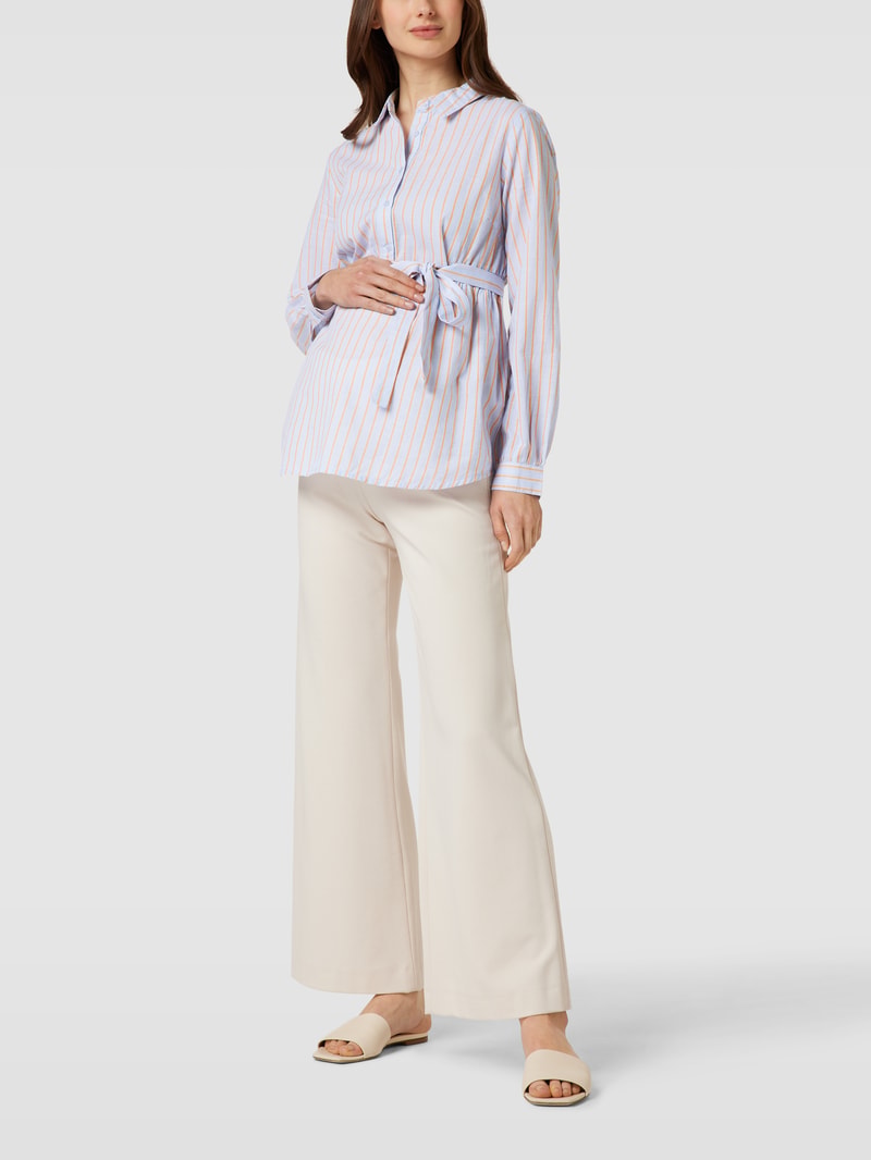 Umstands-Bluse mit Streifenmuster Modell 'Cabana' in hellblau