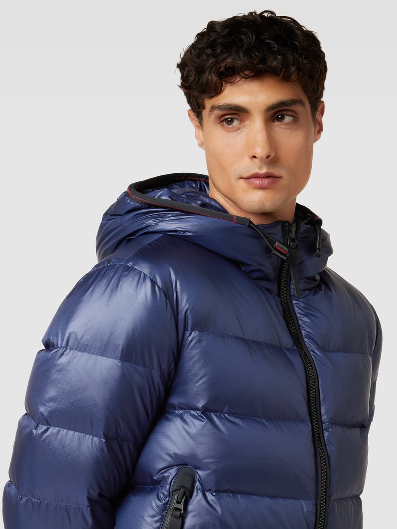 Steppjacke mit Kapuze Modell 'HONOVA NR 02' in marineblau