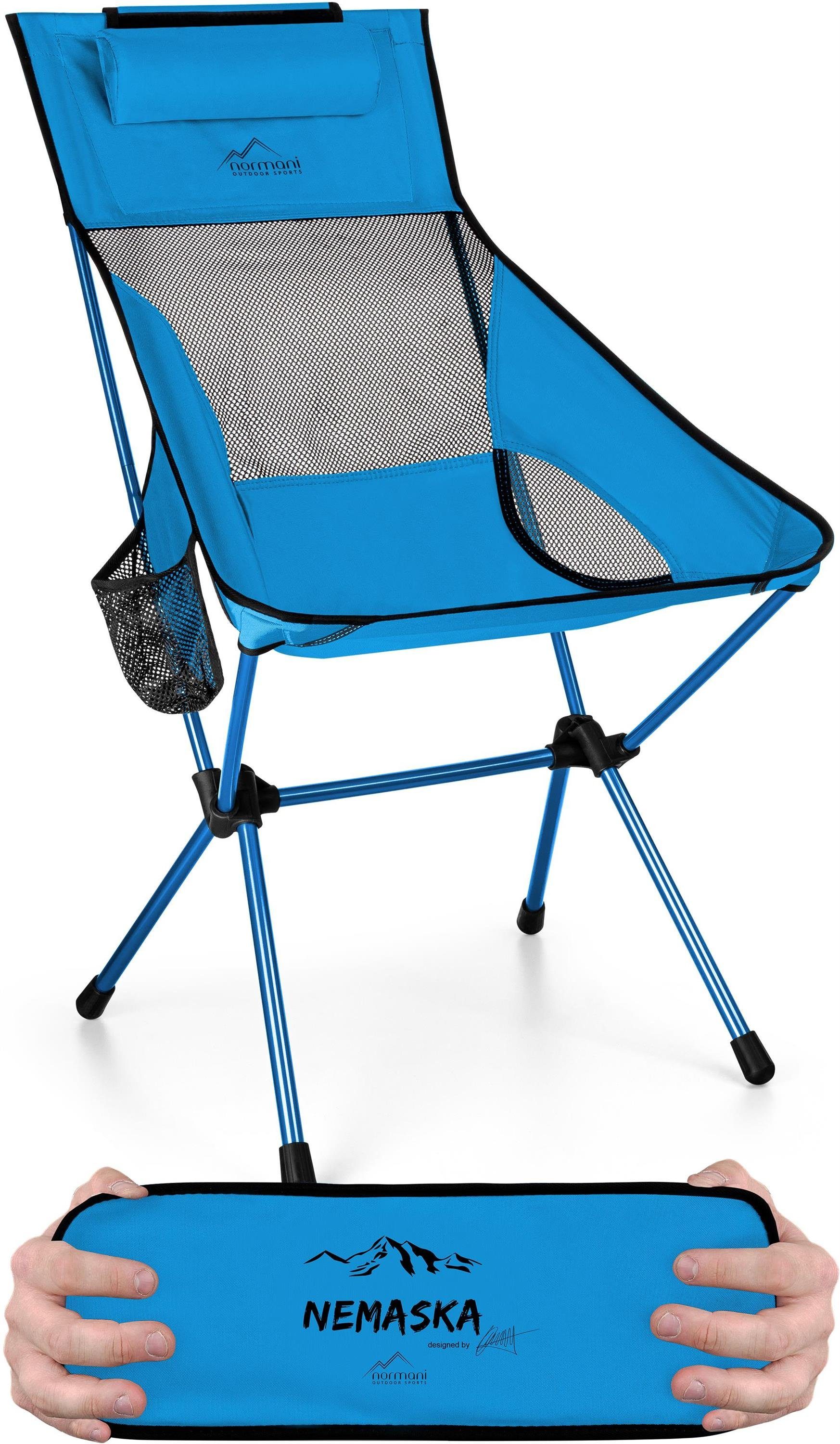 normani Campingstuhl Campingstuhl „Nemaska“, Ultraleichter XXL Outdoorstuhl Klappstuhl Faltstuhl Capingsessel - Maximale Belastbarkeit: 150 kg