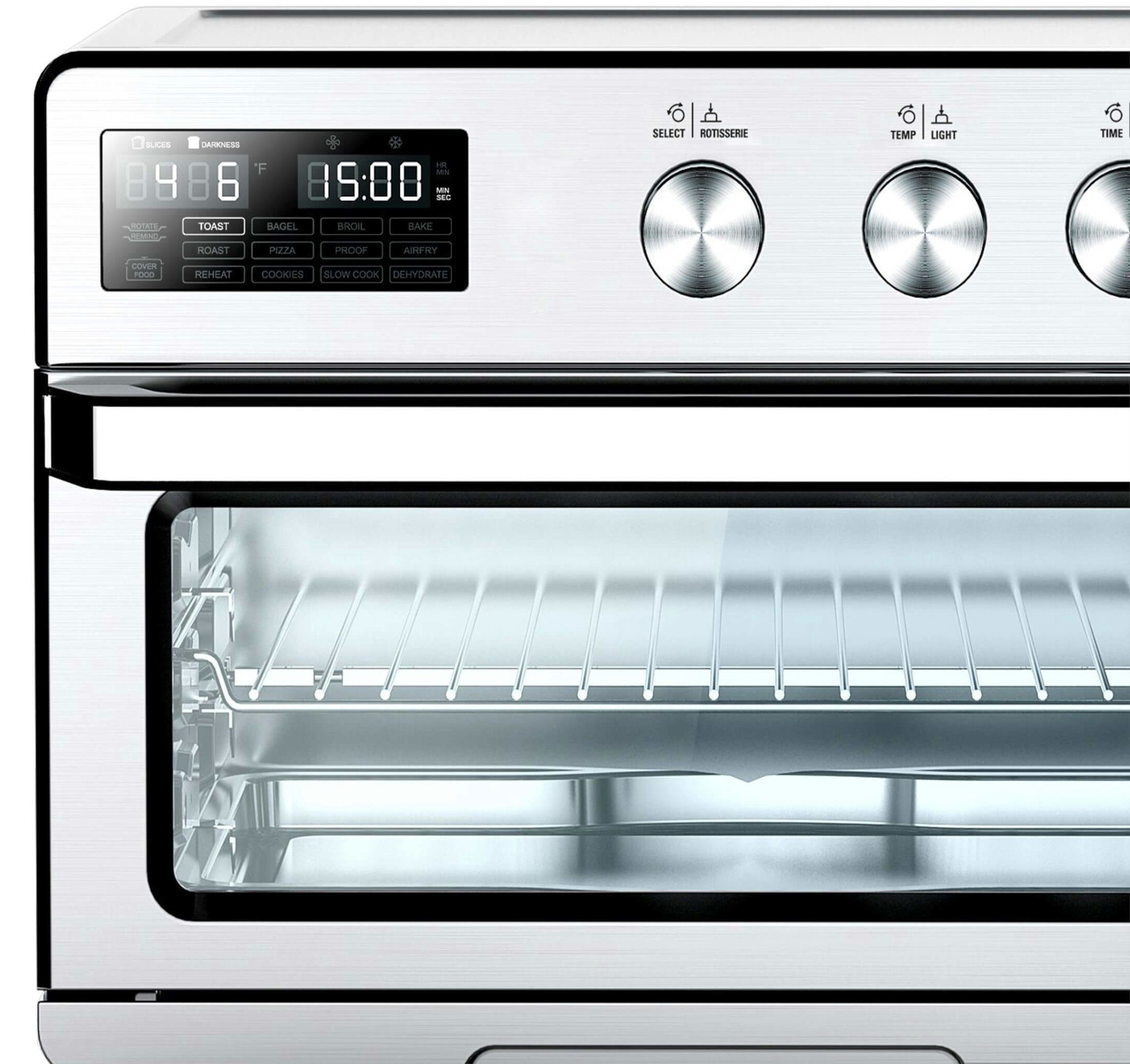 TurboTronic by Z-Line Minibackofen Digitaler Heißluftofen XXL, AF32DRD -32 Liter mit Drehspieß 4in1