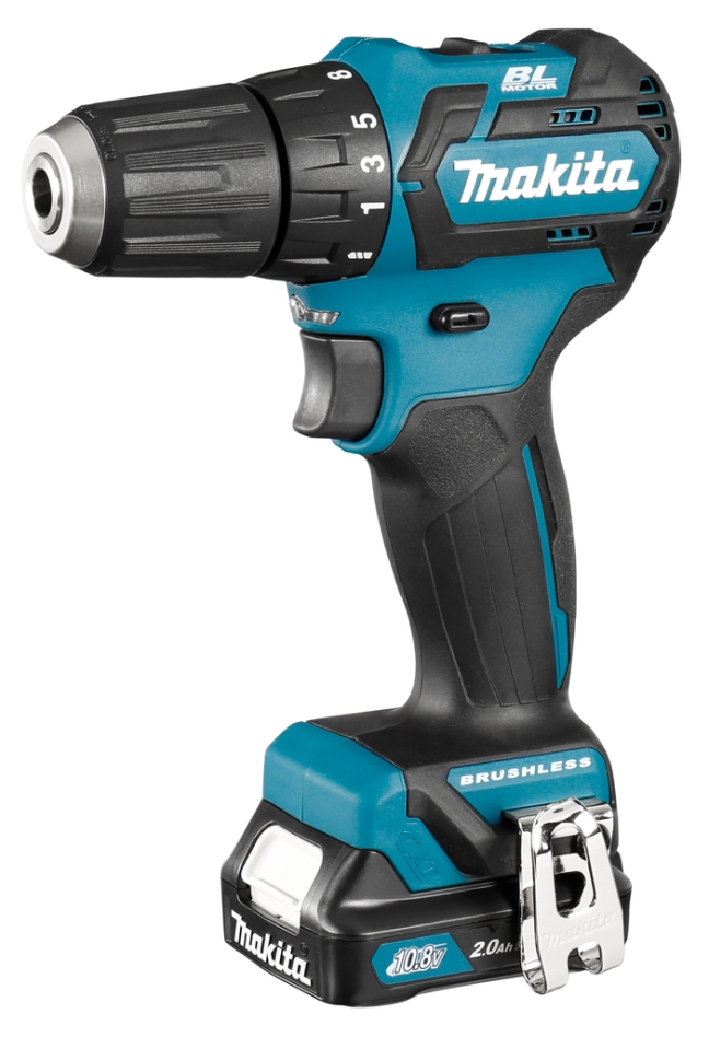 Makita DF332DSAJ Akku-Bohrschrauber 10,8 Volt 2,0 Ah Li-Ionen-Akku, bürstenlos, in M-Box