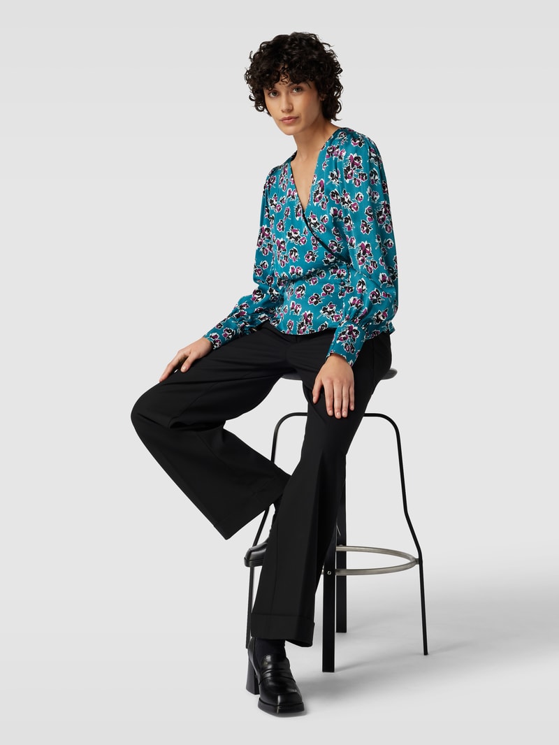 Bluse mit Allover-Print in pink