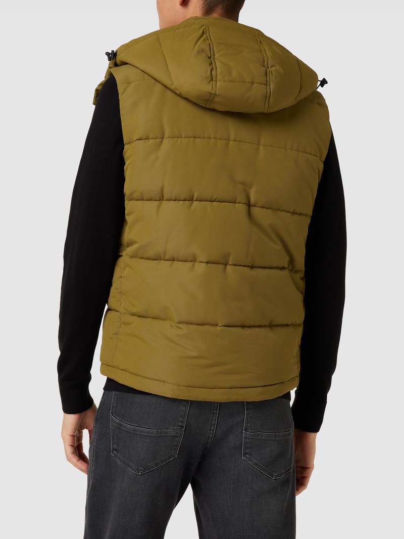 Weste mit Label-Patch in senfgelb