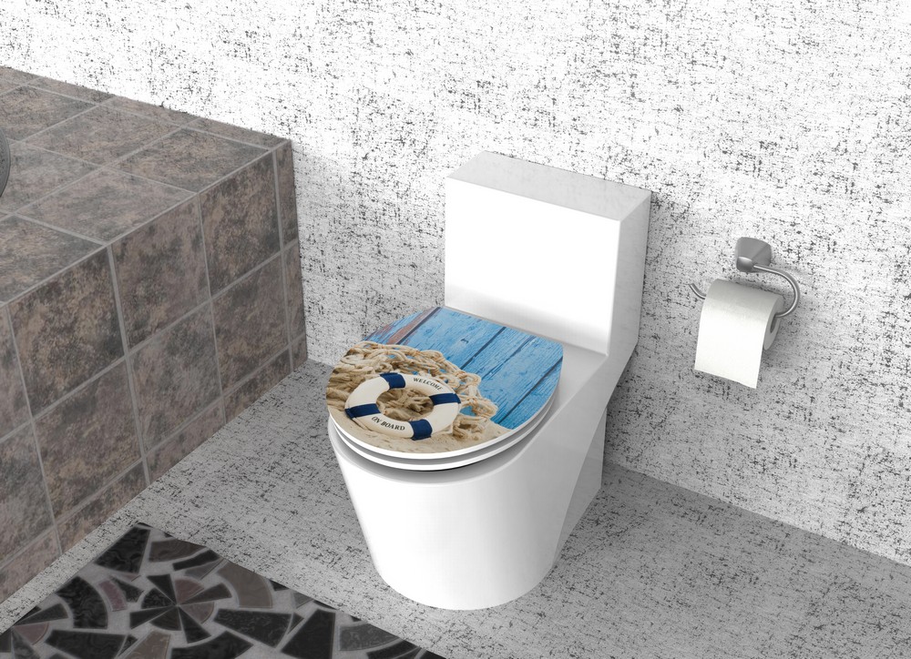 K&H Sanitary Duschwell MDF WC-Sitz PET - Fischernetz
