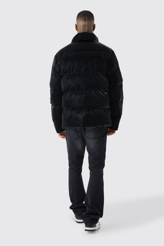 Sanft glänzende Oversize Nylon-Steppjacke