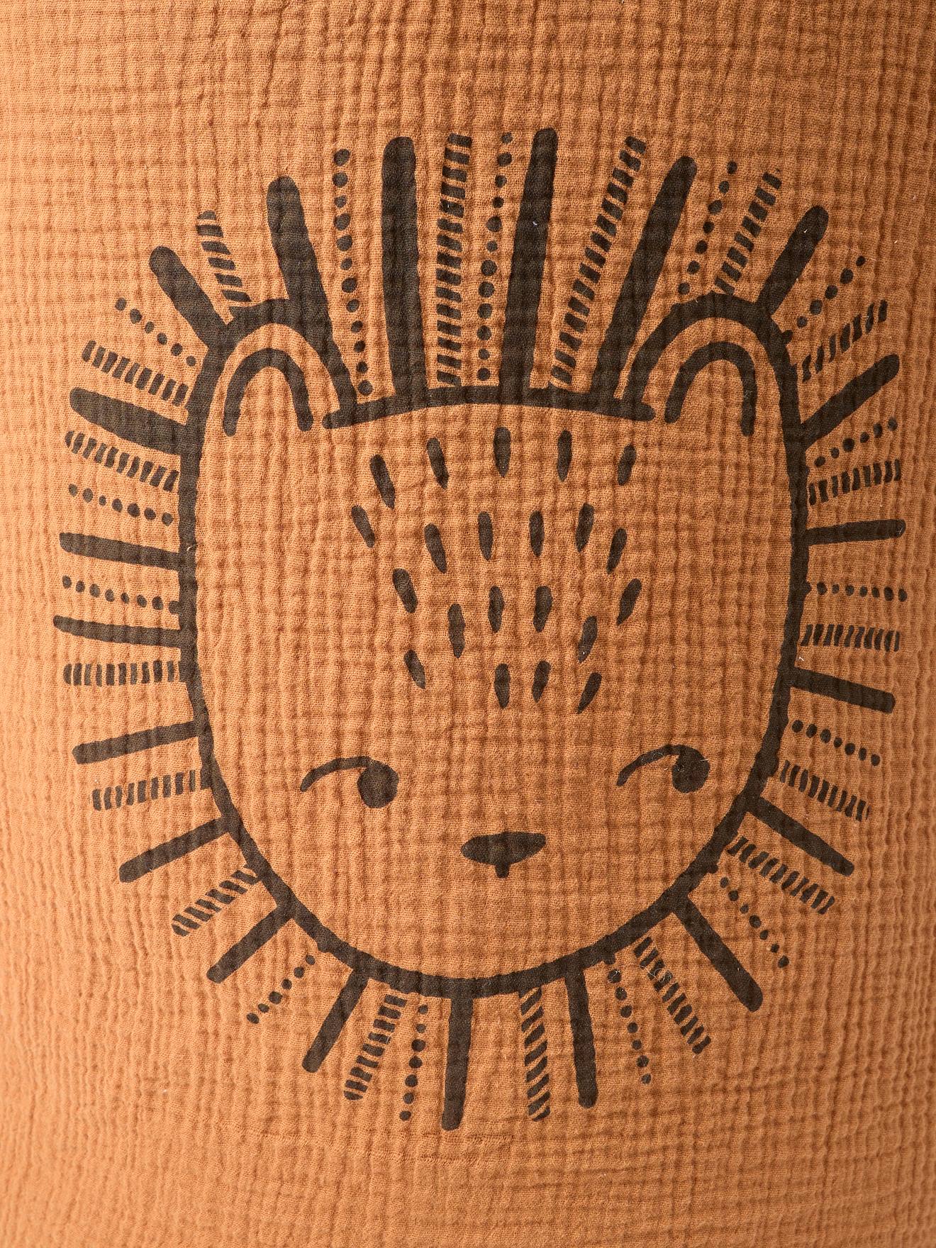 Vertbaudet Kinderzimmer Aufbewahrungskorb aus Musselin ETHNIC, Tiger - zimt