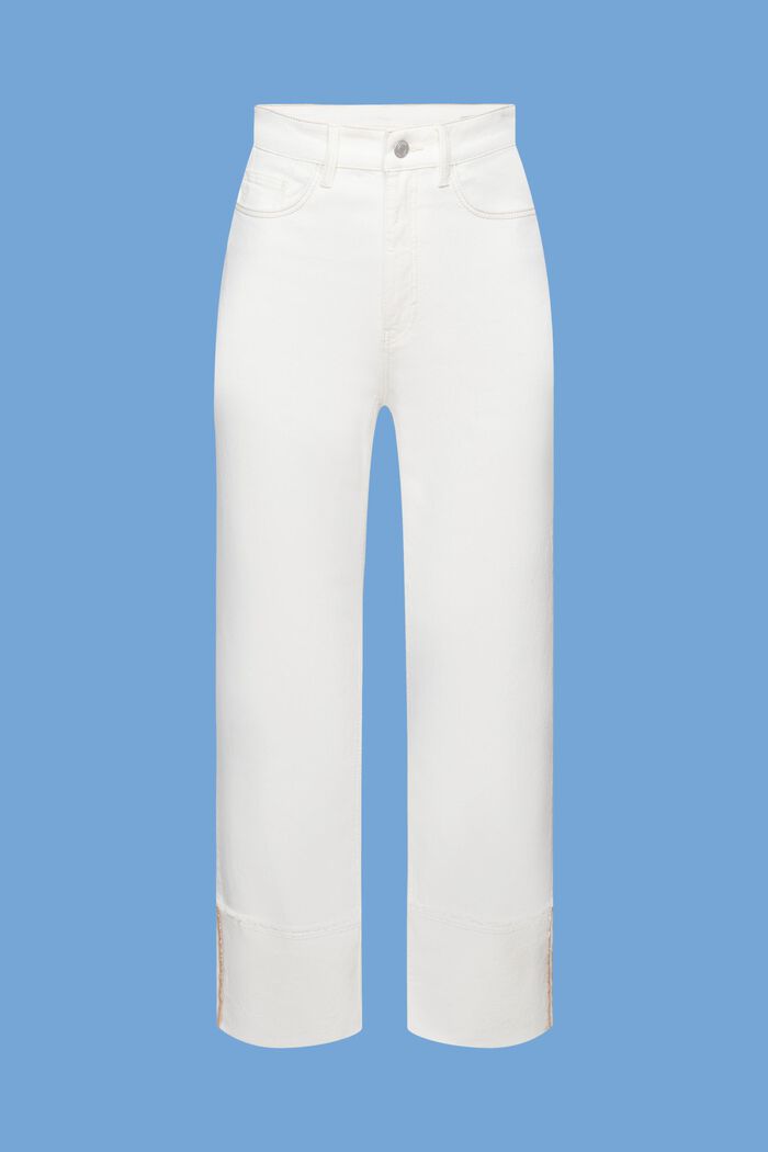 Jeans mit hohem Bund und Beinumschlag