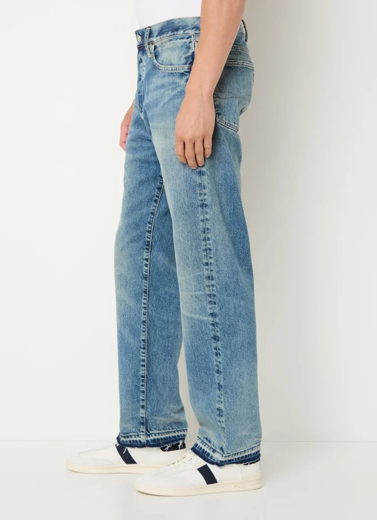 Blugi Ralph Lauren Heritage cu croială dreaptă și tiv cu volane