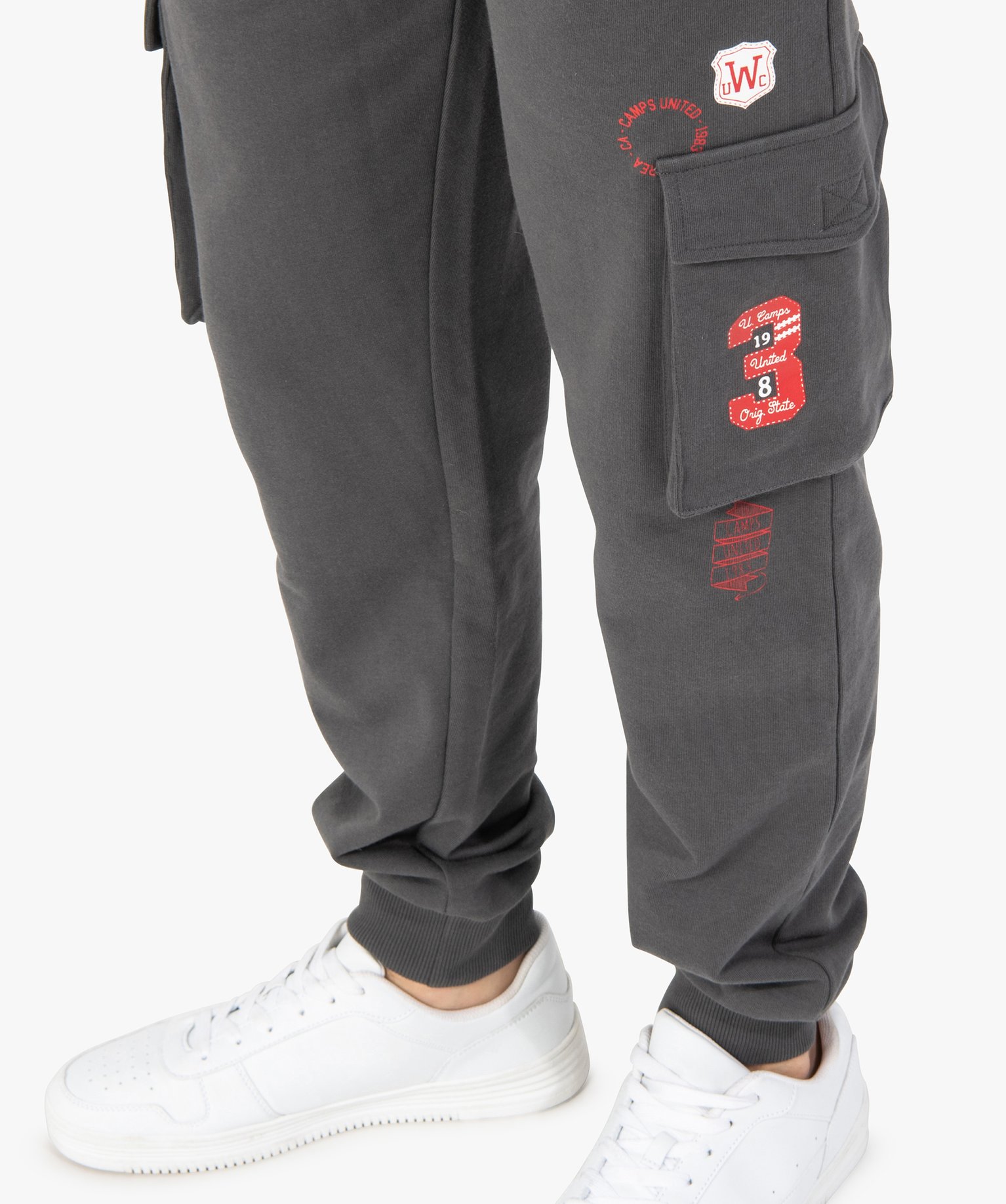 Pantalon de jogging homme avec poches à rabat – Camps United gris | GEMO