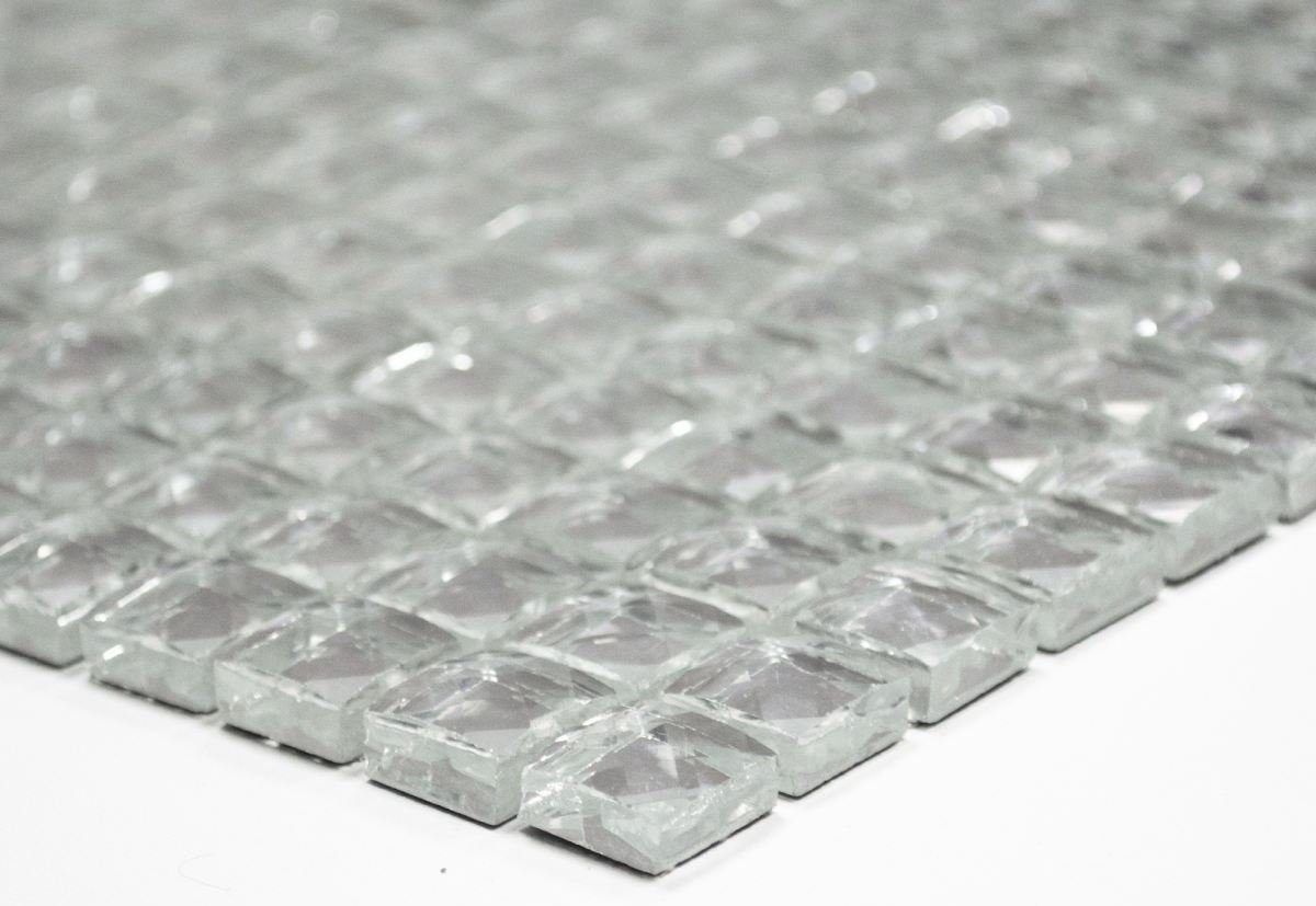 Mosani Mosaikfliesen Glasmosaik Crystal Mosaikfliesen kristall glänzend / 10 Matten