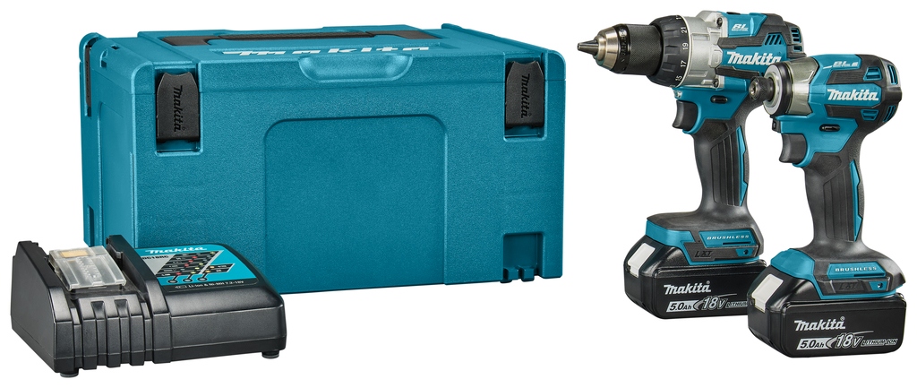Makita DLX2528TJ Combiset - DHP489 Accuklopboor + DTD173 Accuslagschroevendraaier 18V 5,0Ah Li-Ion v Mboxu