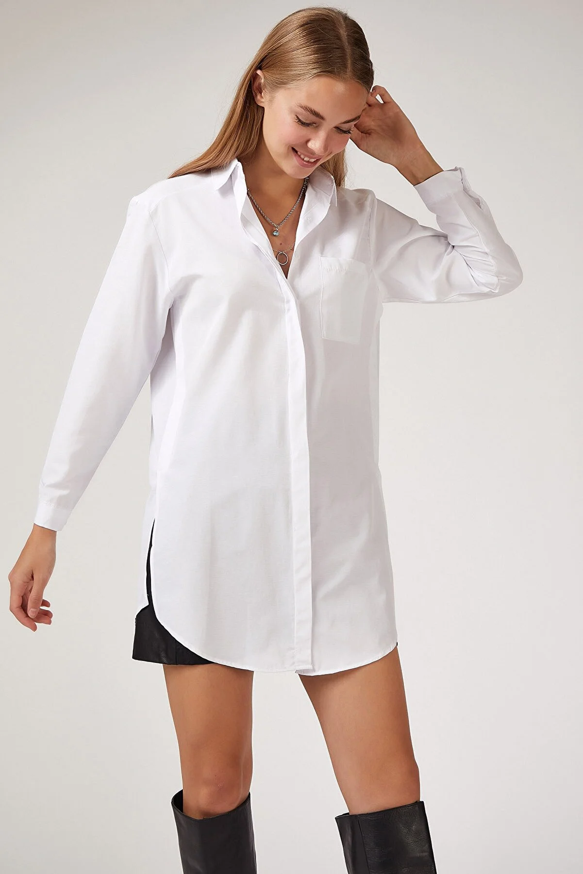 Happiness İstanbul  Hemd - Weiß - Relaxed Fit