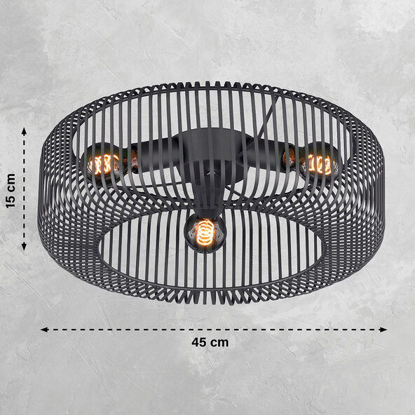LED-Deckenleuchte Cage, 12 W, 180 lm