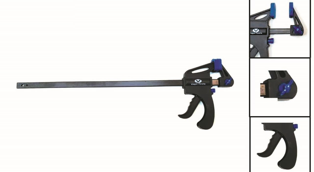 Vago-Tools 1x Schnellspannzwinge 600 mm Einhandzwinge Klemmzwinge Schraubzwingen