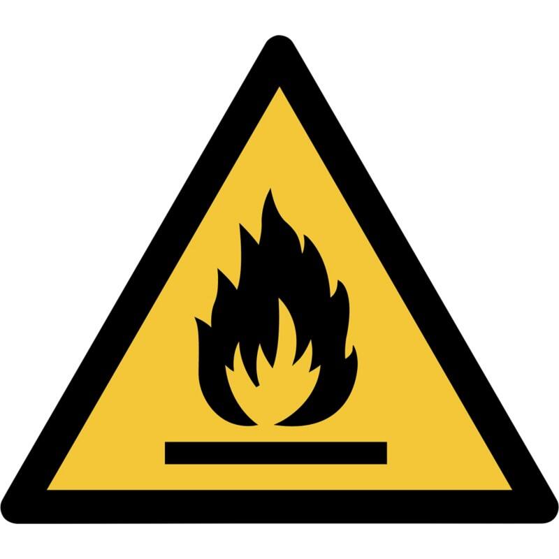 Djois Warnschild Warnung vor feuergefährlichen Stoffen Klebstoff, einschraubbar PP (Polypropylen) 30 (B) x 0,14 (H) cm 3 Stück