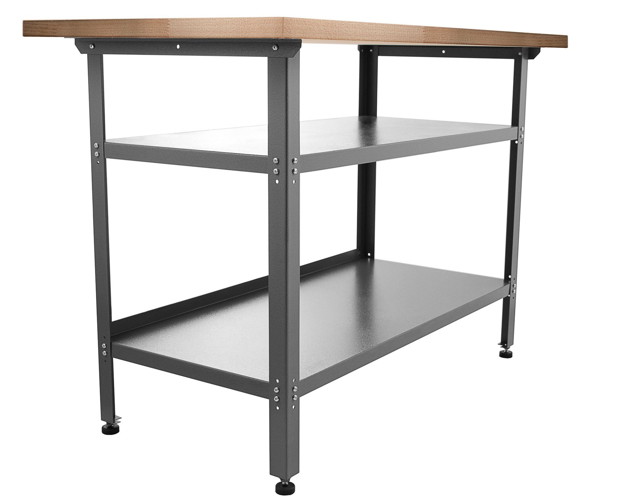 ONDIS24 Werkbank Basic Packtisch Werktisch 120 x 60 cm, Arbeitshöhe 85 cm (Grau) mit Justierfüßen