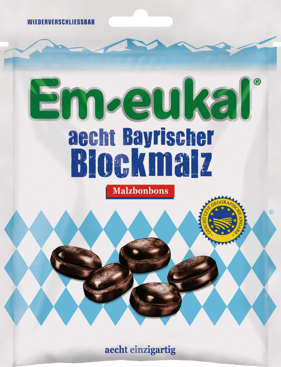 Bonbon, aecht Bayrischer Blockmalz, Malzbonbons, 100 g