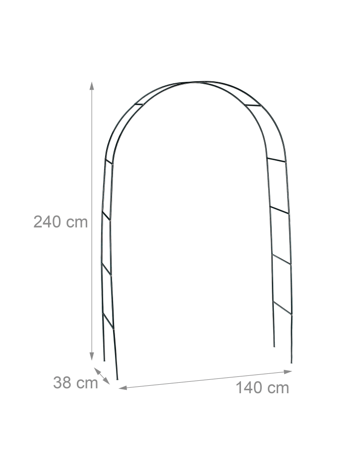 relaxdays 2x Torbogen in Dunkelgrün - (B)140 x (H)240 x (T)38 cm günstig kaufen onesize