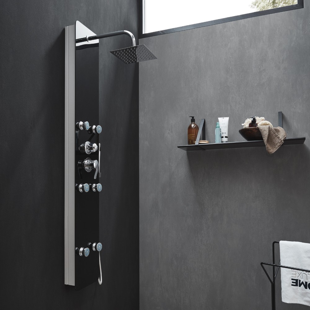 Home Deluxe Duschpaneel DIVE schwarz
