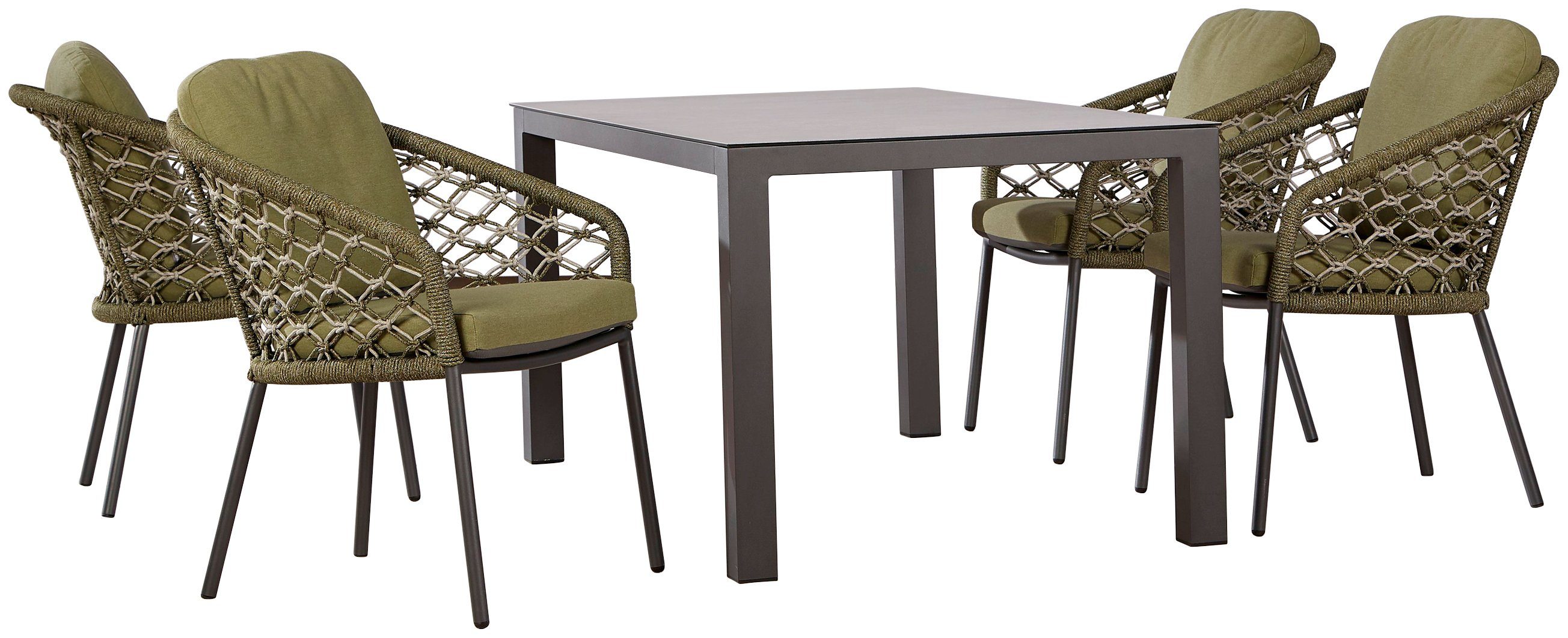 Best Gartensessel Mali (1-St), Aluminium, stapelbar, inkl. Auflagen