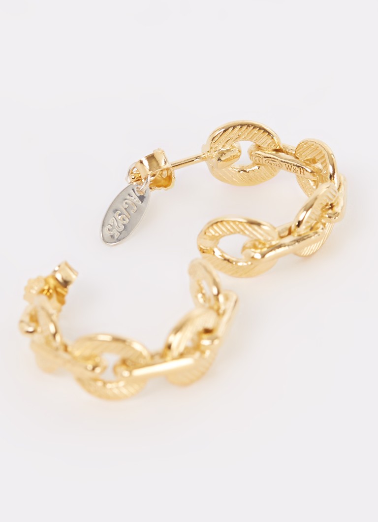 Wouters & Hendrix  Chain Link oorringen verguld