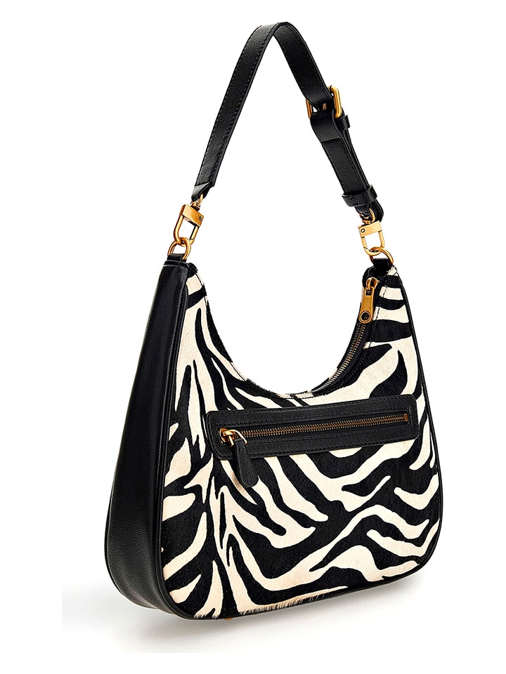 Guess Schultertasche in Schwarz/ Weiß - (B)32 x (H)26 x (T)6,6 cm günstig kaufen onesize