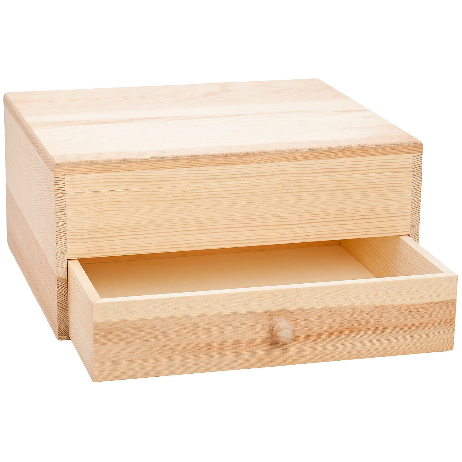 Schmuckschatulle aus Holz, mit Schublade, 29 x 25 x 14 cm