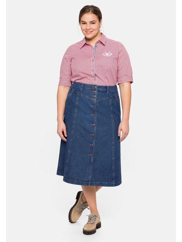 sheego Jeansrock in blue Denim günstig kaufen