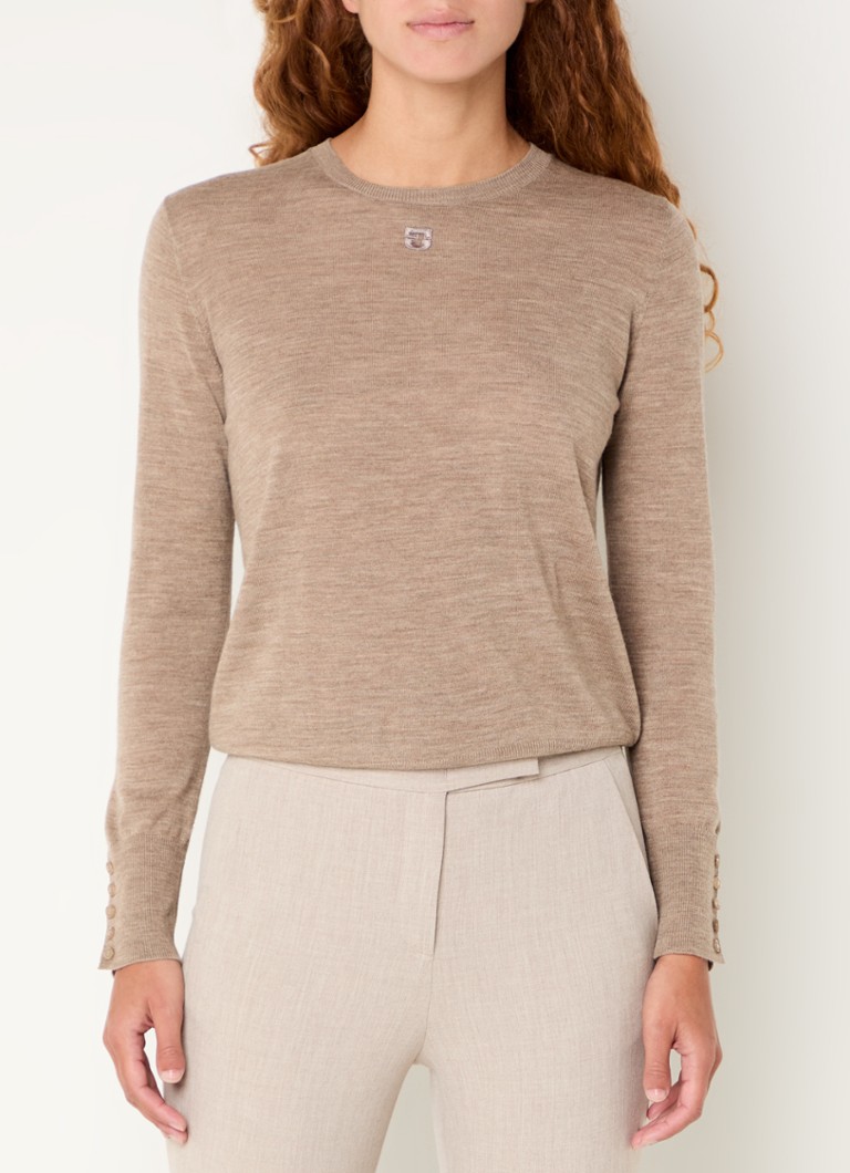 Gerard Darel Jade fine-knit merino wool pullover with logo