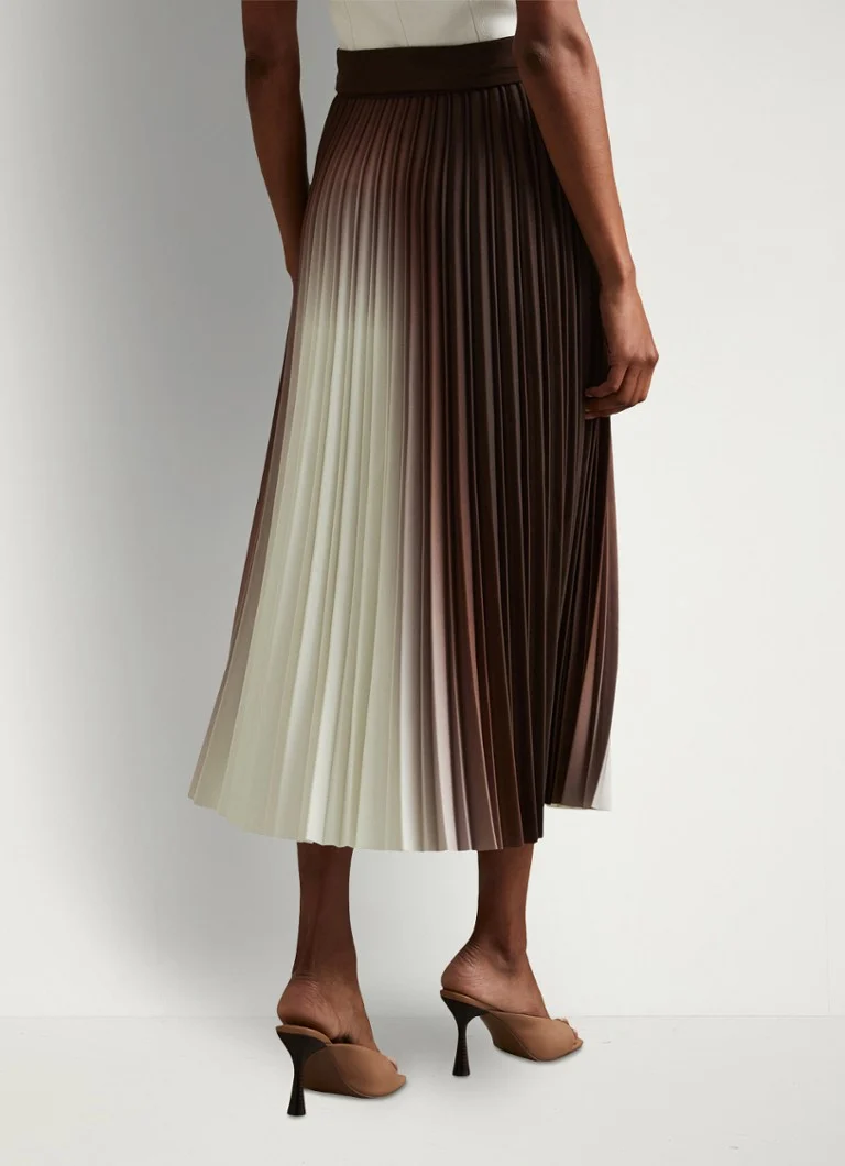 Jupe plissée midi Reiss Emeliana avec ceinture