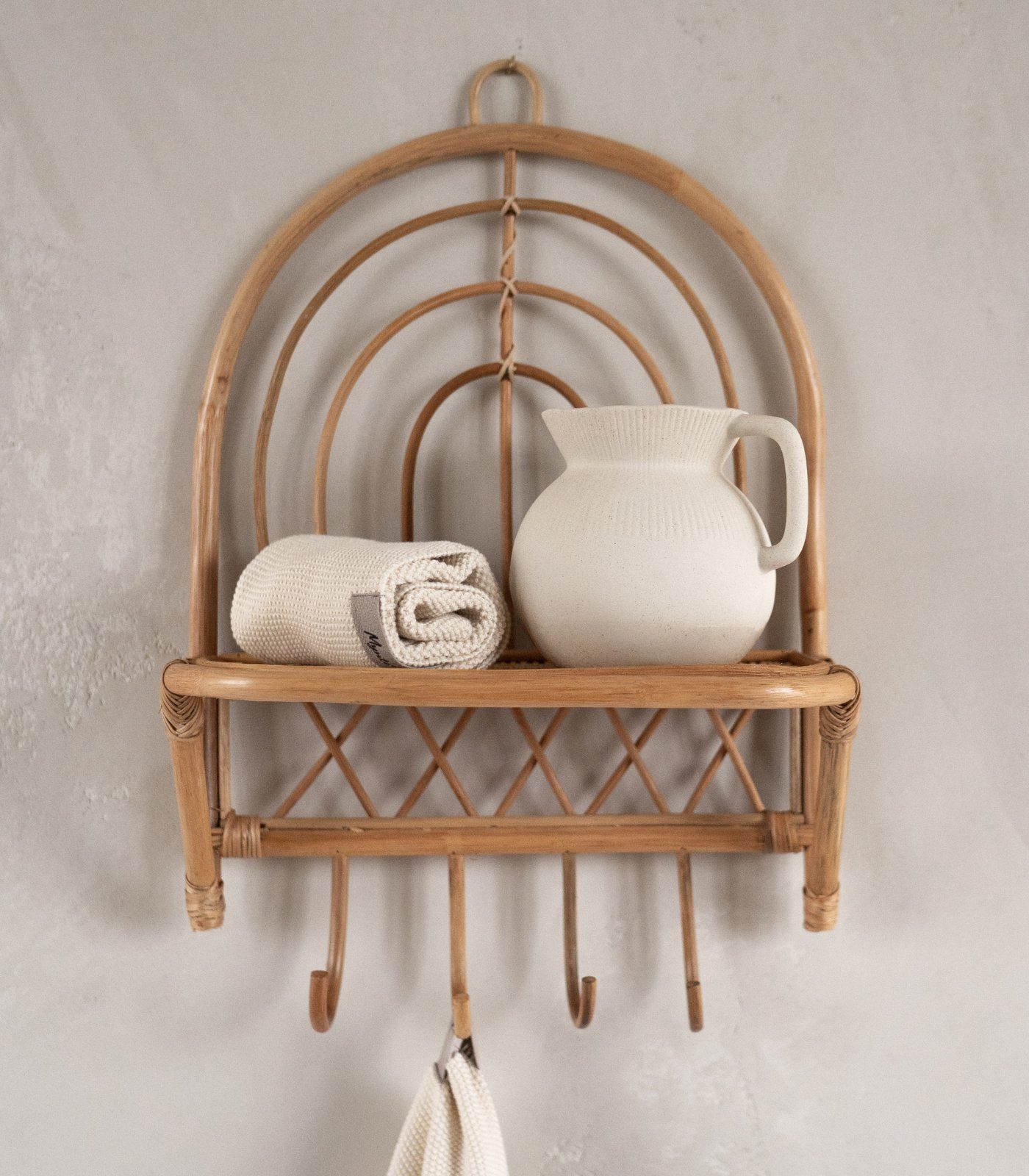Kuzira Hängeregal FREUND ZUM ABHÄNGEN / Regal / Wandregal / Dekoregal /Rattan Regal, handgefertigt