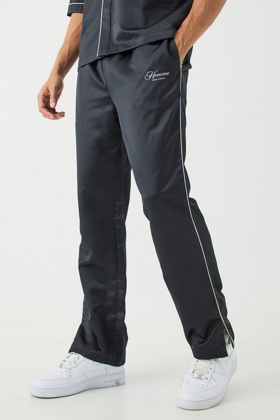 Core Split Hem Satin Trouser