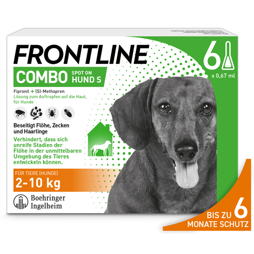 FRONTLINE Combo Spot on Hund S Lsg.z.Auft.a.Haut  6 St  Lösung