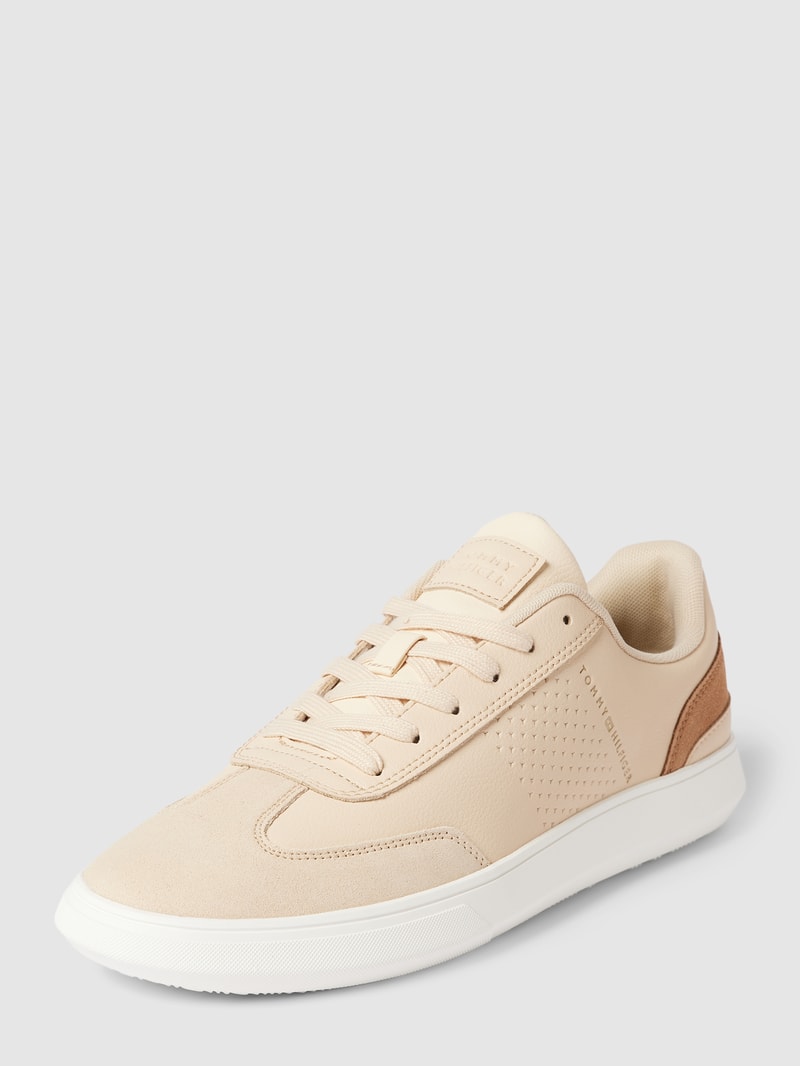 Sneaker mit Label-Details Modell 'CORPORATE SEASONAL' in beige