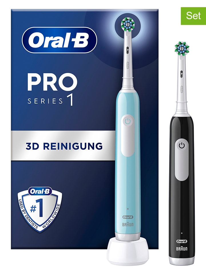 Oral-B 2tlg. Set: Elektr. Zahnbürsten 