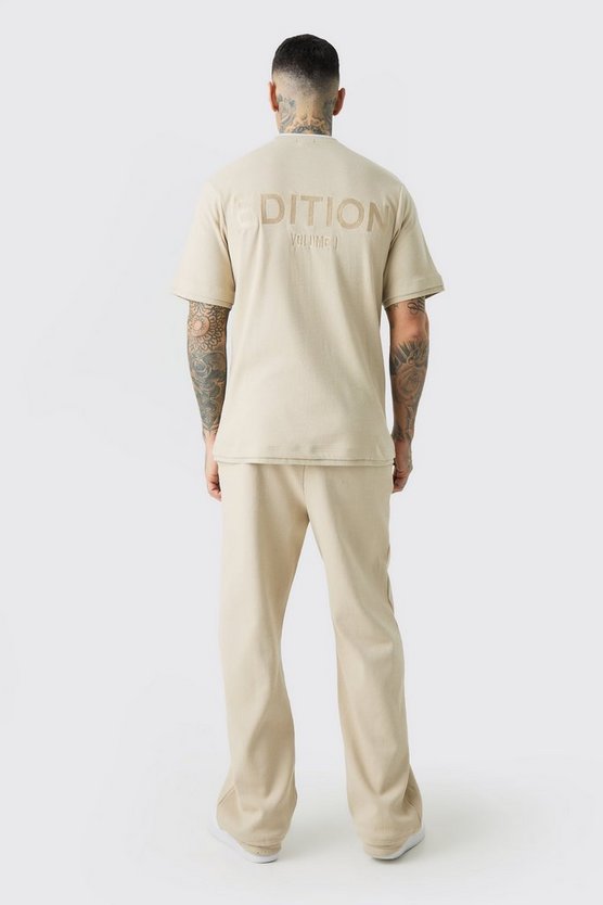 Tall gerippte Edition Jogginghose mit geteiltem Saum