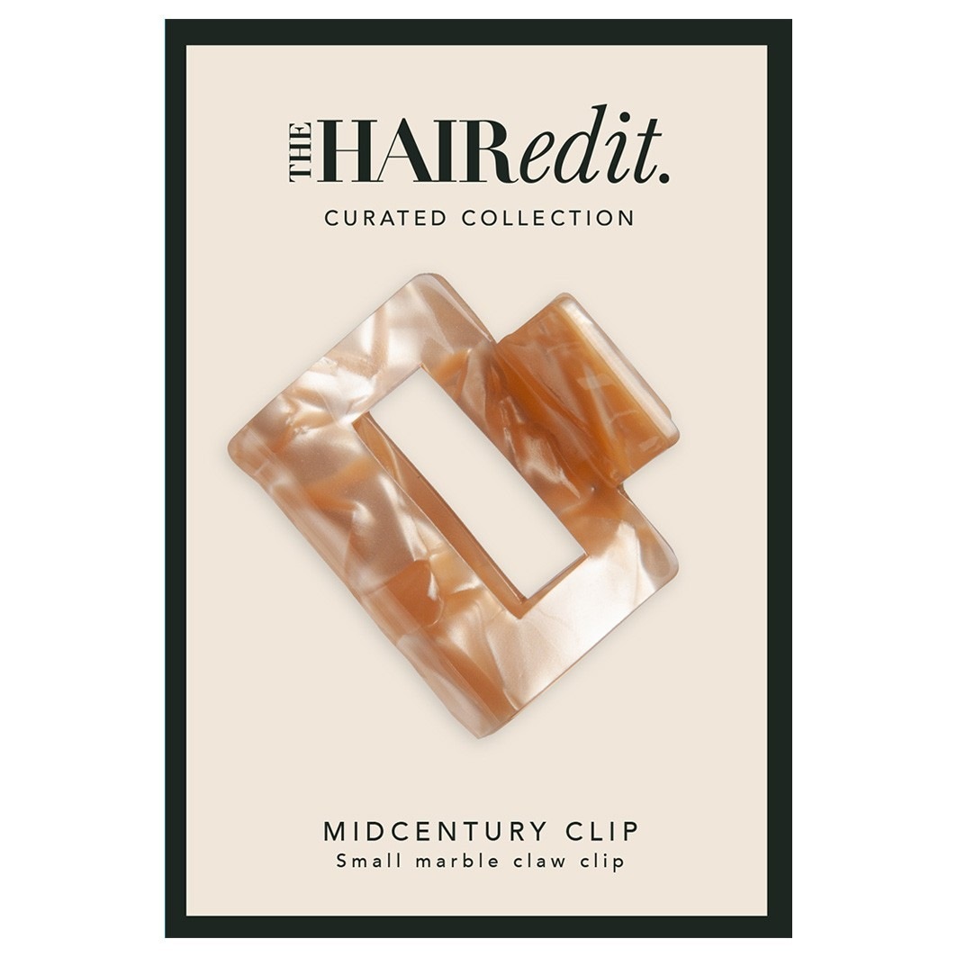 Midcentury Claw Clip – Latte Marble