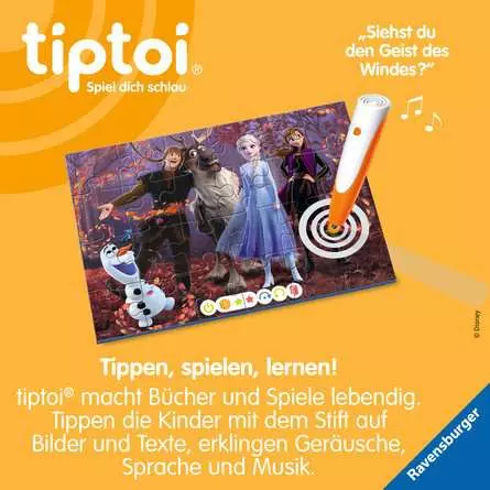 Kinderpuzzle ab 4 Jahren - tiptoi® Puzzle für kleine Entdecker: Disney Die Eiskönigin - 24 Teile