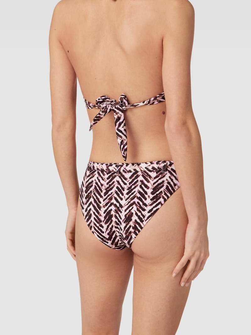 Bikini-Slip mit Allover-Print Modell 'DITA SUNBOW' in mittelbraun