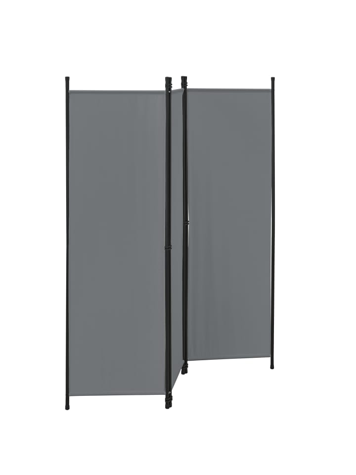 en.casa Raumteiler Huesca - 3-teilig in Grau (H)171cm (B)150cm günstig kaufen onesize