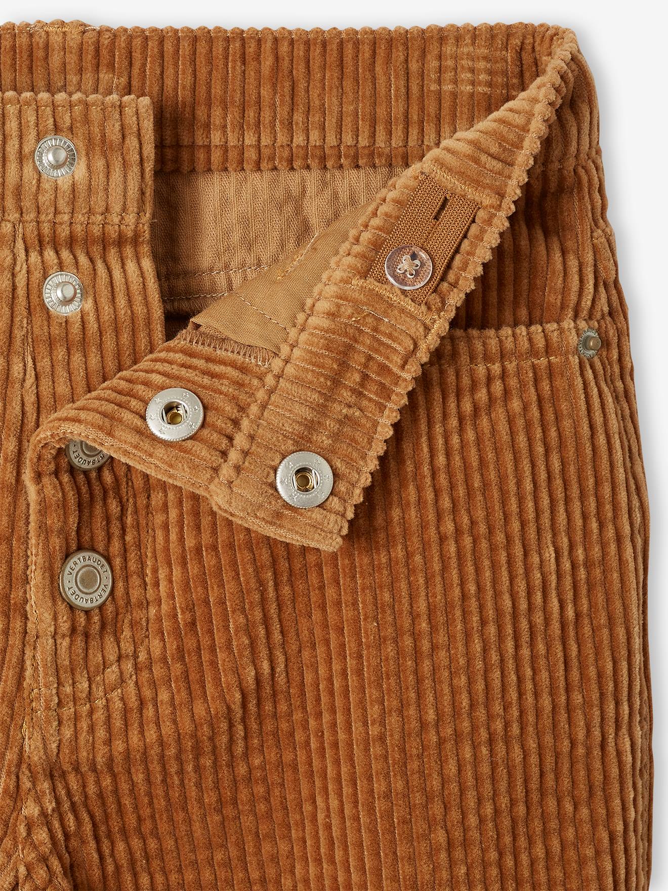 Vertbaudet Mädchen Mom-Fit-Cordhose, Hüftweite REGULAR - camel