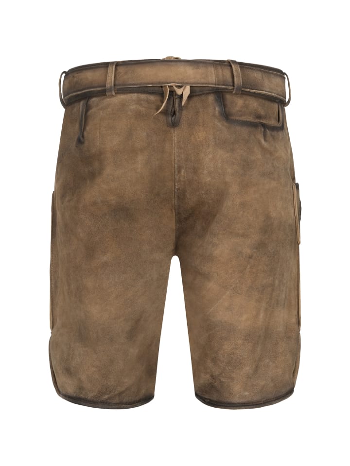 Nübler Lederhose kurz Norbert in Braun günstig kaufen