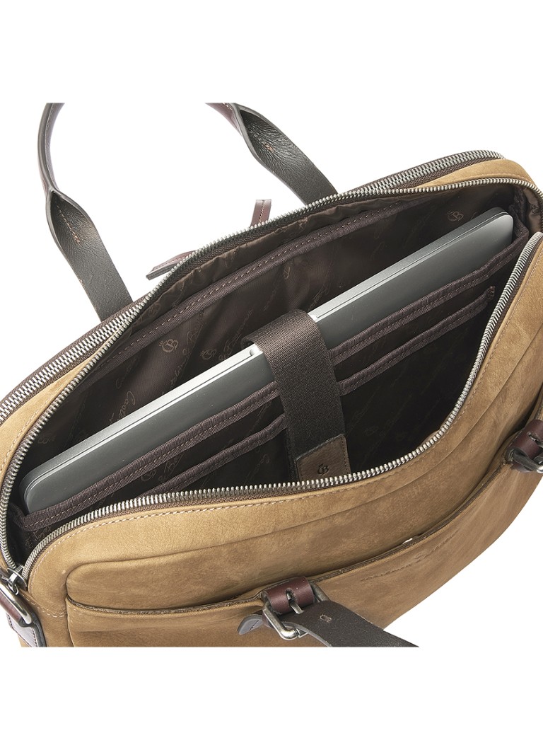Castelijn & Beerens Nubuck klēpjdatora soma ar 15 collu klēpjdatora nodalījumu
