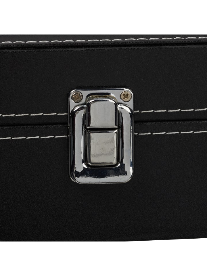 relaxdays Brillenbox in Schwarz - (B)33,5 x (H)8,5 x (T)24,5 cm günstig kaufen onesize