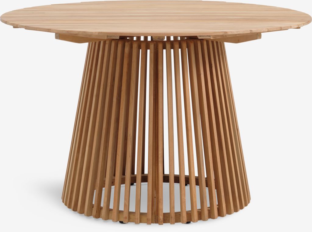 UDBYNEDER VESTERHAVET Table UDBYNEDER Ø120 4 Chaise VESTERHAVET en teck