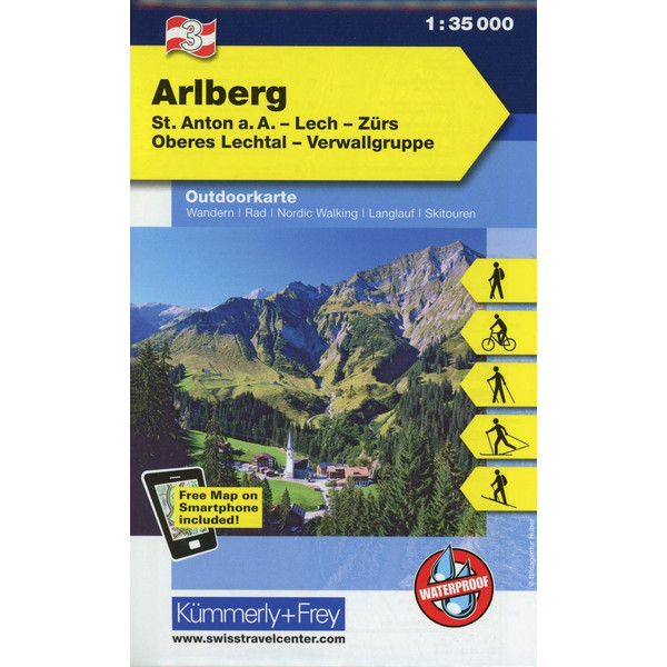 KuF Österreich Outdoorkarte 03 Arlberg 1 : 35 000 - Wanderkarte