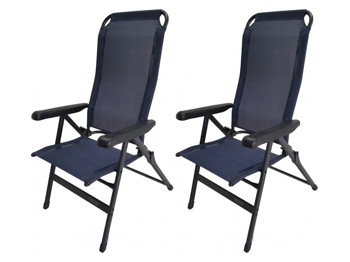 ViaMondo Premium Alto Azul Set von 2 Klappstühle