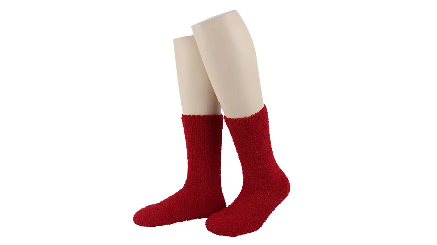 MOVE UP Unisex Kuschelsocken uni rot