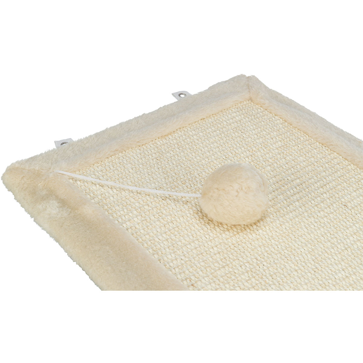 Trixie Kratzmatte mit Plüschrand natur braun 55 x 35 x 6 cm